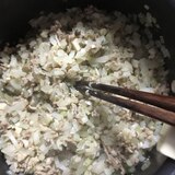 離乳食　牛ミンチ玉ねぎしめじ